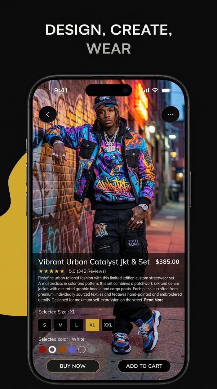 Design, create and wear custom fashion on Tuwanx
